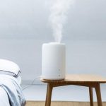 Sleek White Cylindrical Bedroom Humidifier